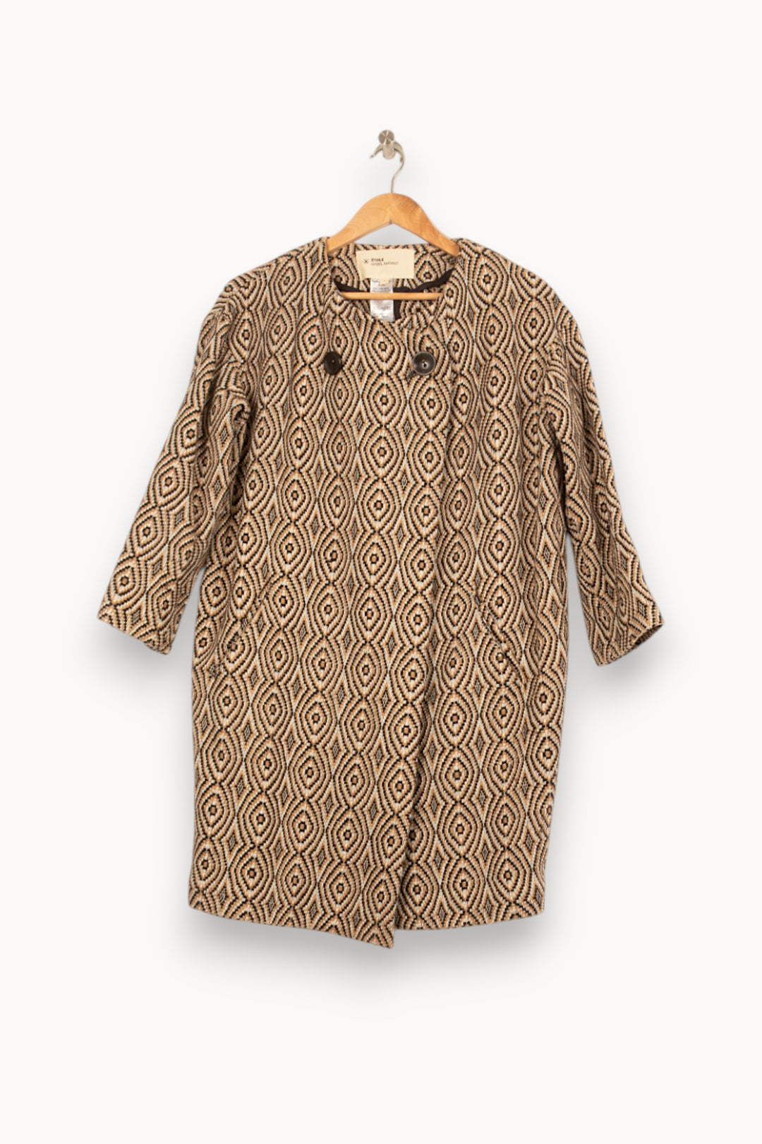 Manteau Beige et Noir - Taille S/36 de la marque Isabel Marant étoile | PARAD61459 - Vendu par Paradigme - Image 2