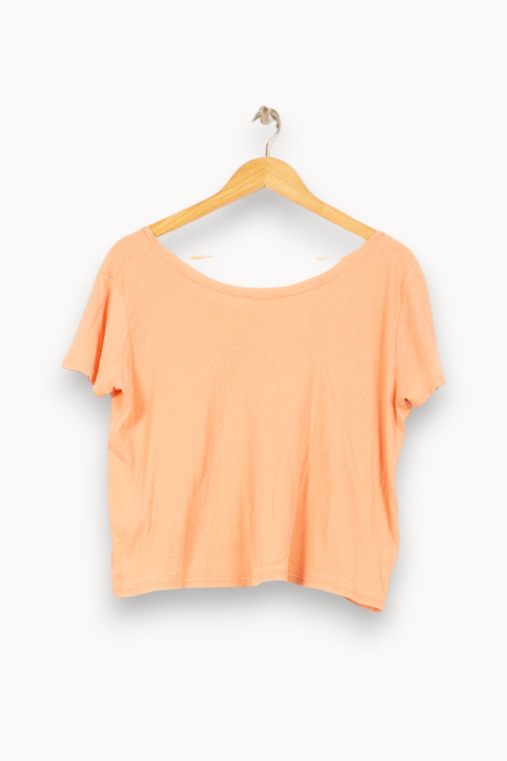 T-shirt Orange - Taille XS/34 de la marque American Vintage | PARAD61484 - Vendu par Paradigme - Image 4