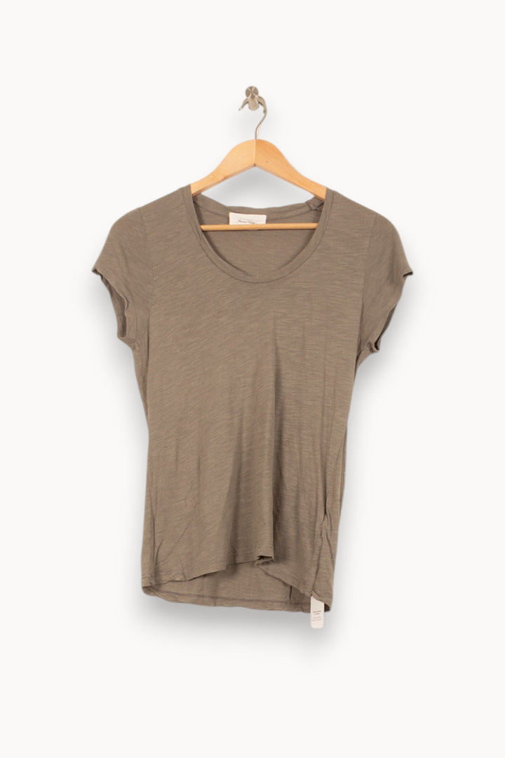 Tee-shirt Vert - Taille XS/34 de la marque American Vintage | PARAD61486 - Vendu par Paradigme - Image 2