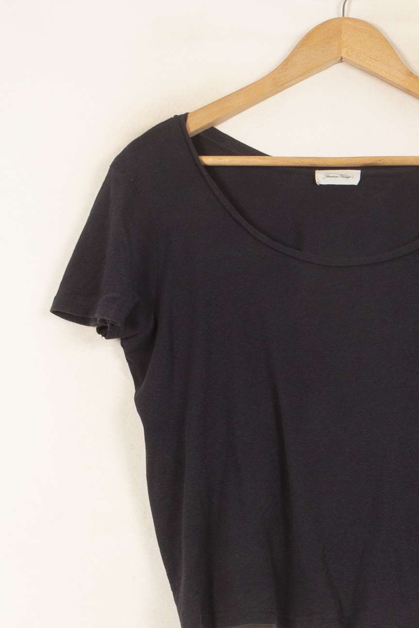 T-shirt Noir - Taille XS/34 de la marque American Vintage | PARAD61490 - Vendu par Paradigme - Image 3