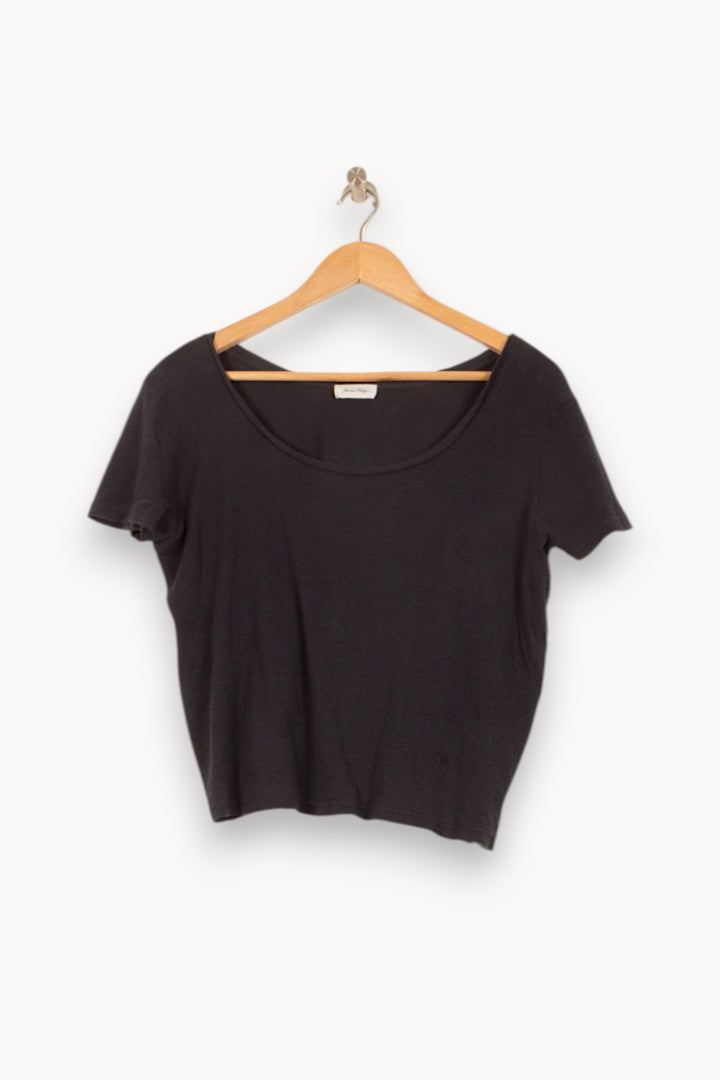 T-shirt Noir - Taille XS/34 de la marque American Vintage | PARAD61490 - Vendu par Paradigme - Image 2