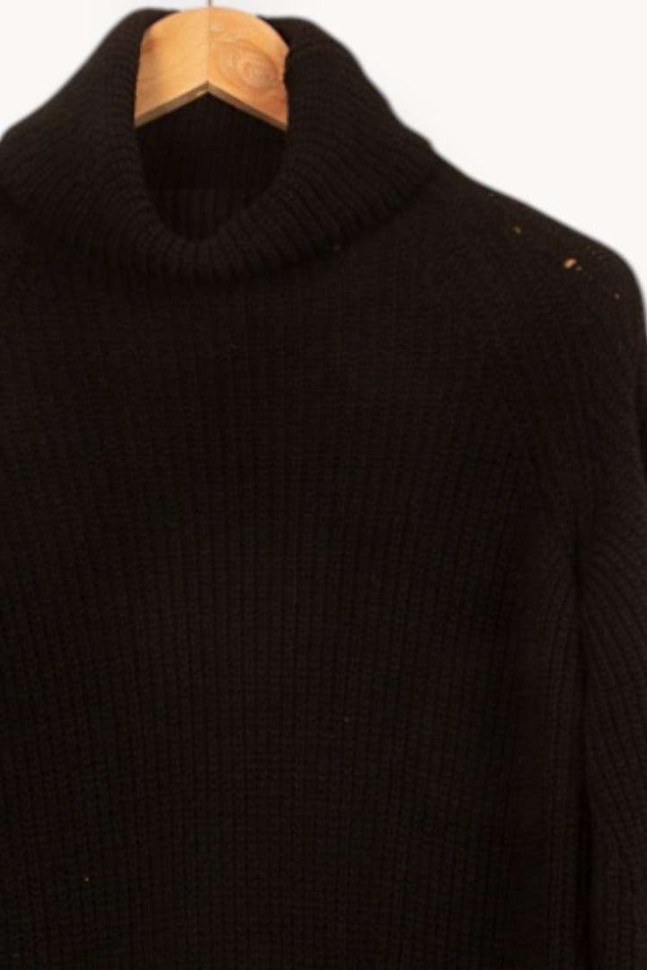 Robe Pull Noire - Taille XS/34 de la marque La Fée Maraboutée | PARAD61518 - Vendu par Paradigme - Image 3