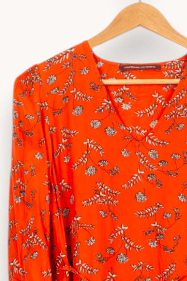 Robe Fleurie Orange - Taille XS/34 de la marque Comptoir des Cotonniers | PARAD61521 - Vendu par Paradigme - Image 3