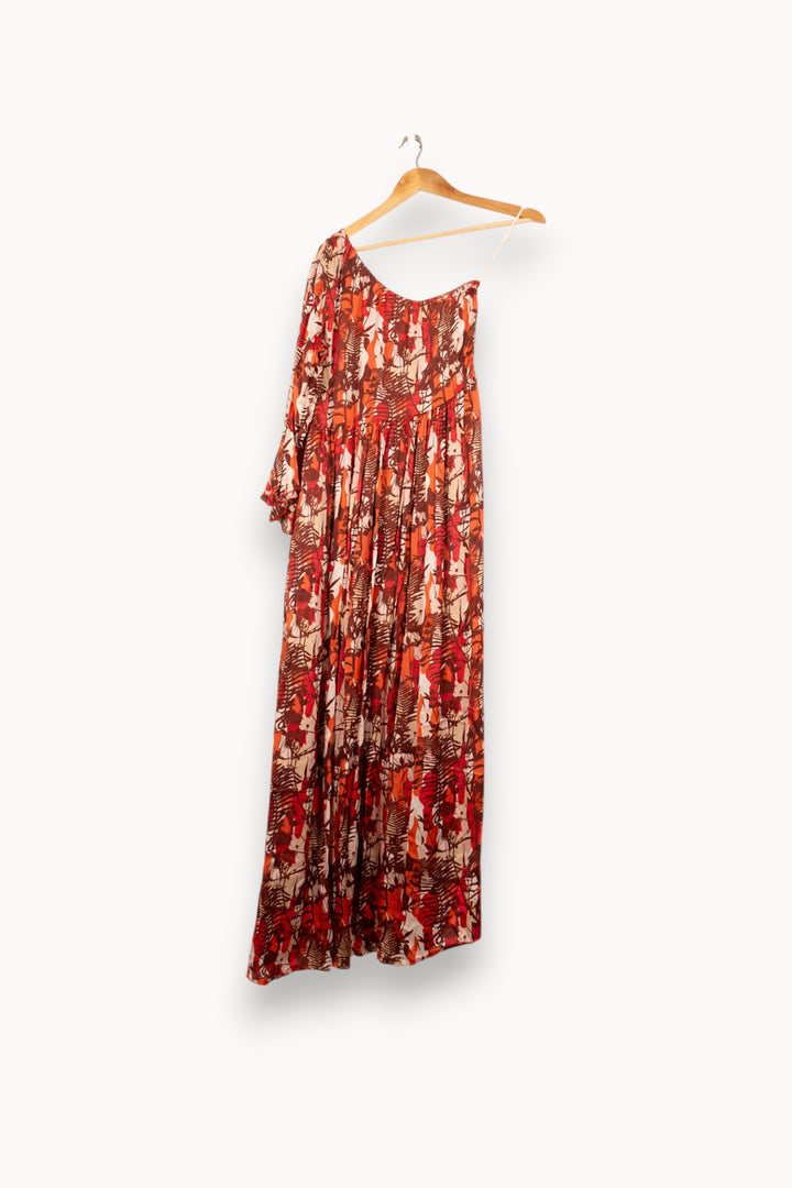Robe Longue Rouge et Beige - Taille M/38 de la marque Imprevu | PARAD61530 - Vendu par Paradigme - Image 2