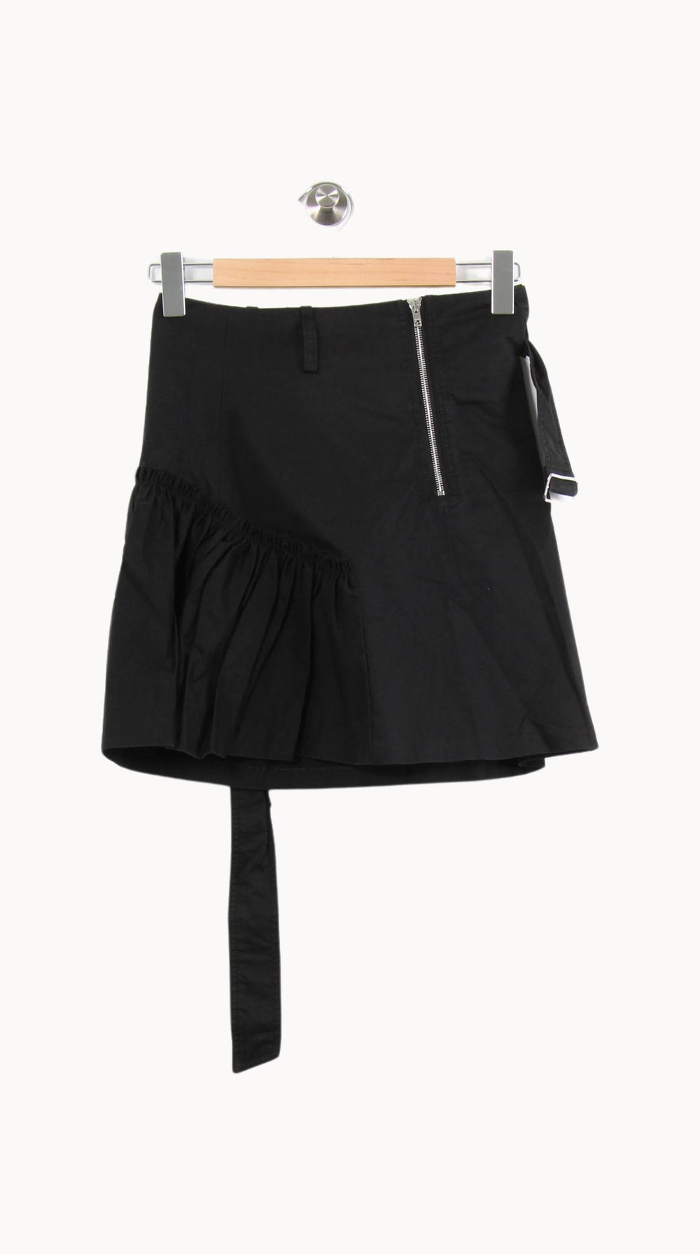 Jupe Asymétrique Noire - Taille M/38 de la marque Sandro | PARAD61534 - Vendu par Paradigme - Image 2