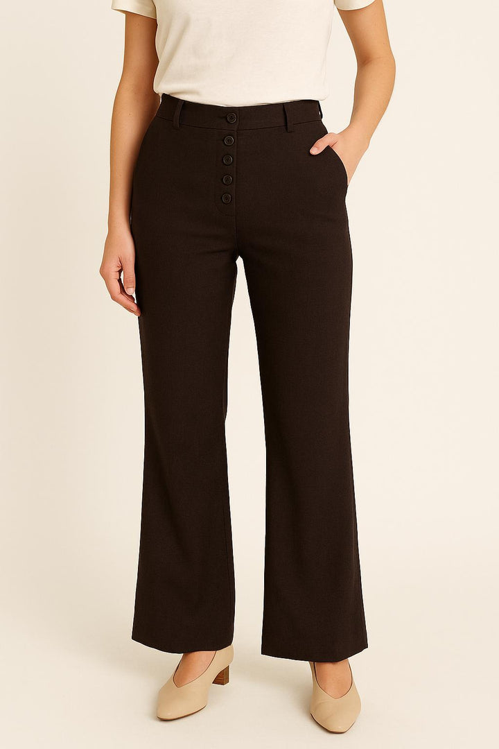 Pantalon Évasé Gris - Taille S/36 de la marque The Kooples | PARAD61541 - Vendu par Paradigme - Image 1