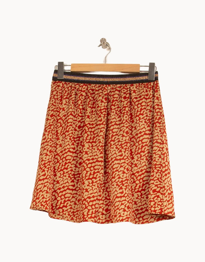 Jupe Courte Rouge et Beige - Taille M/38 de la marque Grace & Mila | PARAD61545 - Vendu par Paradigme - Image 4