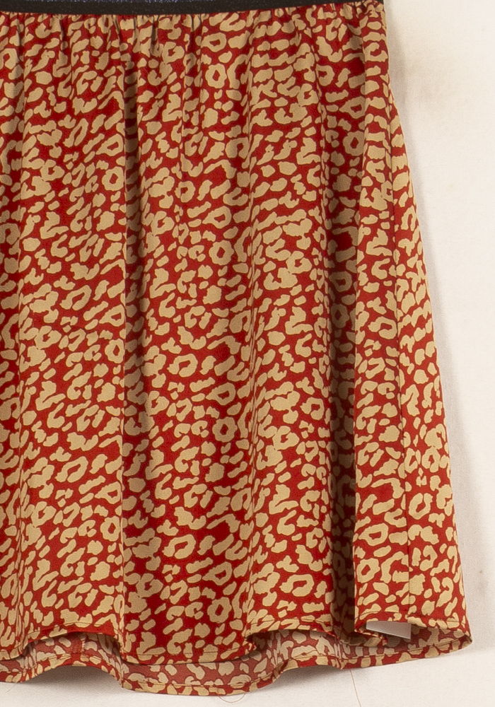 Jupe Courte Rouge et Beige - Taille M/38 de la marque Grace & Mila | PARAD61545 - Vendu par Paradigme - Image 3
