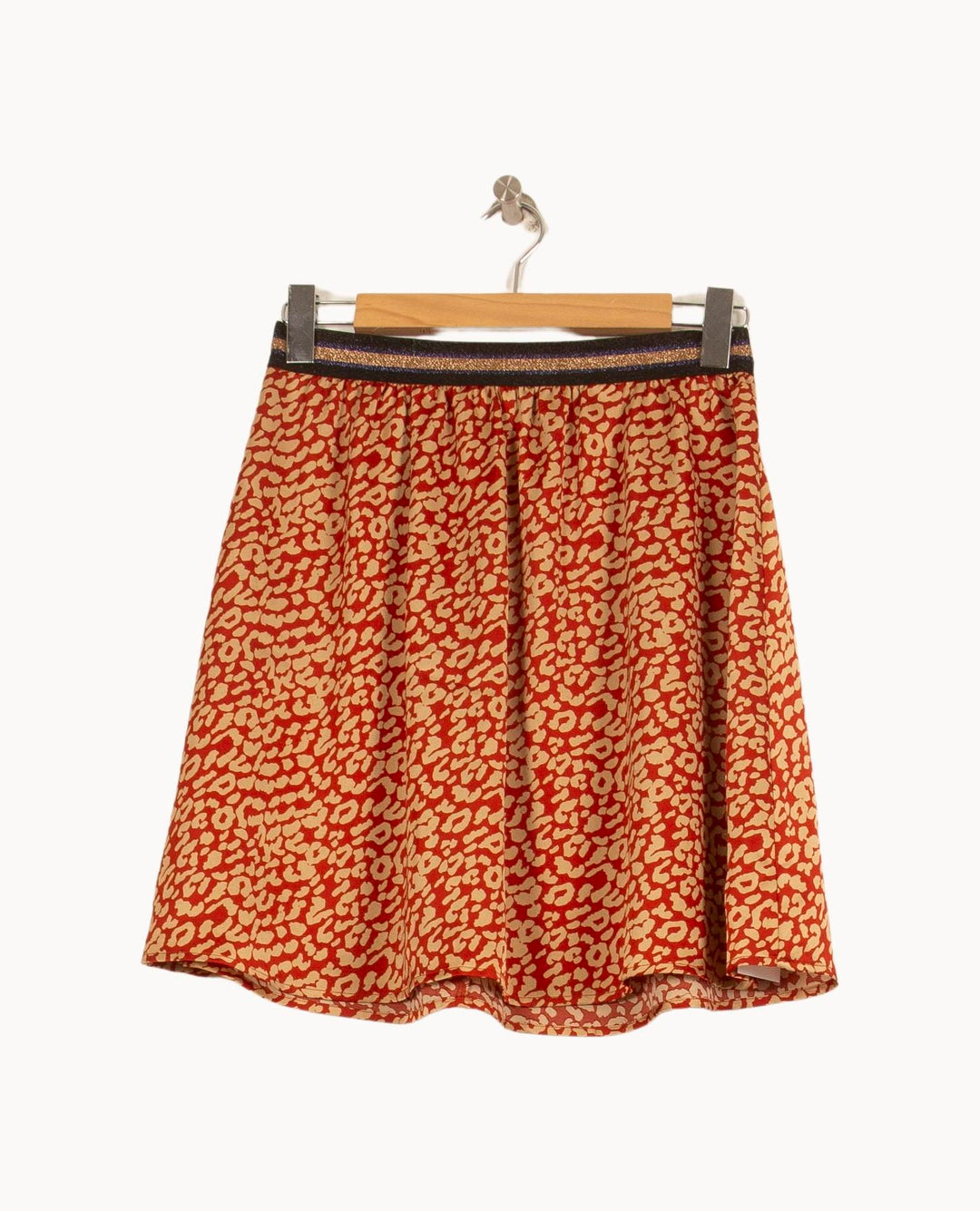 Jupe Courte Rouge et Beige - Taille M/38 de la marque Grace & Mila | PARAD61545 - Vendu par Paradigme - Image 2