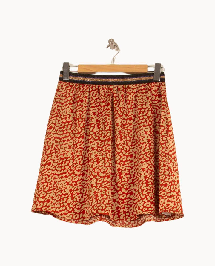 Jupe Courte Rouge et Beige - Taille M/38 de la marque Grace & Mila | PARAD61545 - Vendu par Paradigme - Image 2