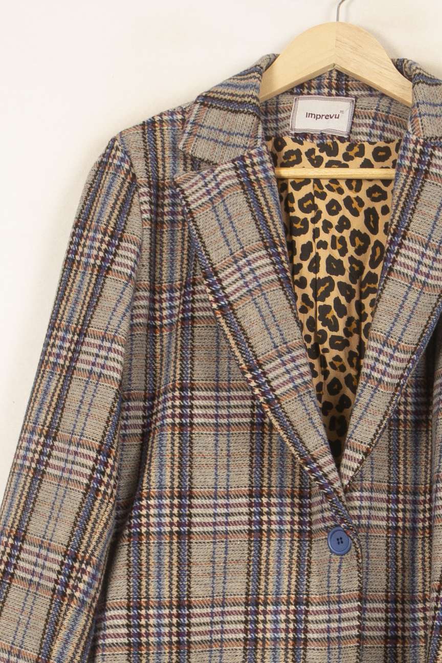 Blazer Bleu et Beige - Taille M/38 de la marque Imprevu | PARAD61554 - Vendu par Paradigme - Image 3