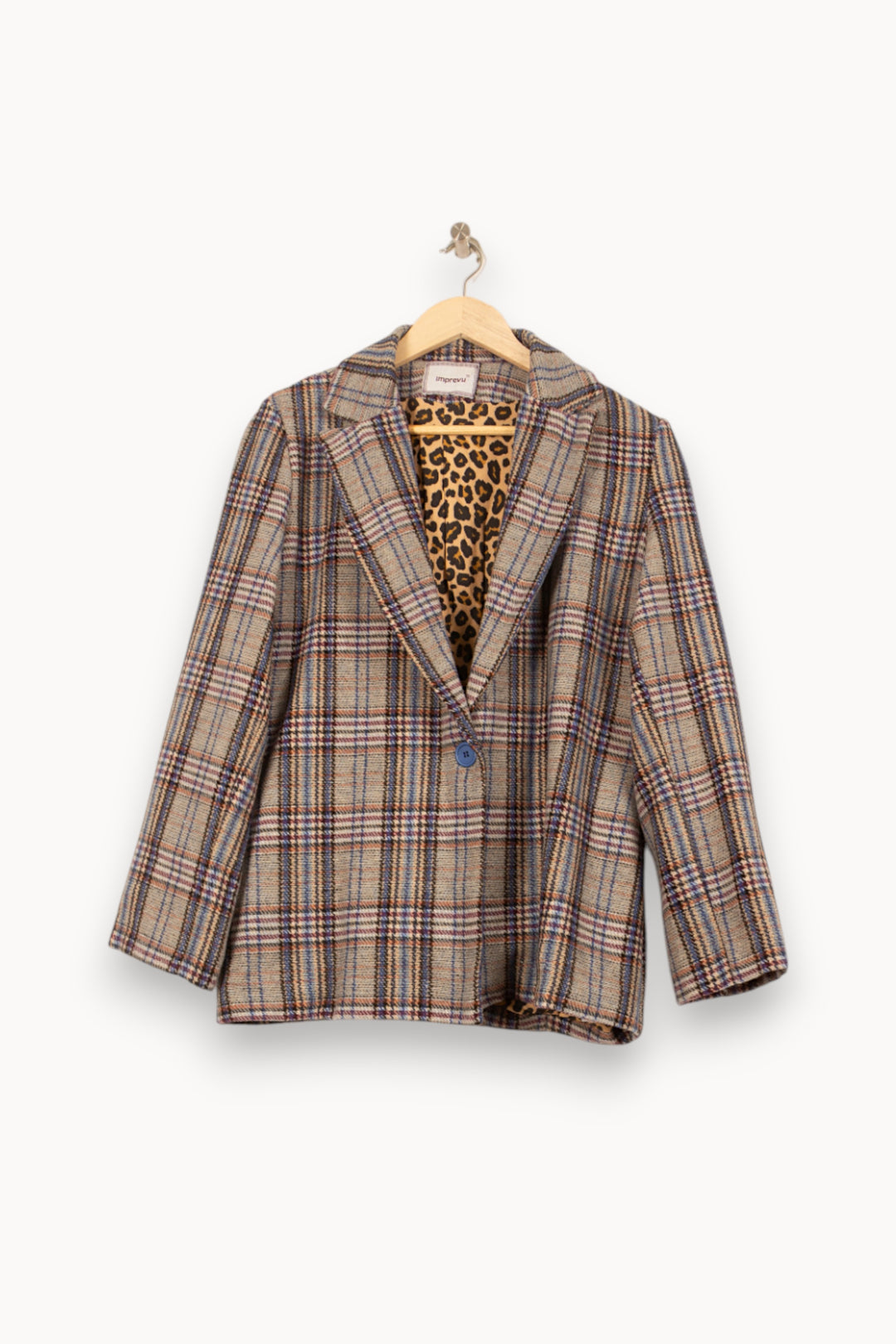 Blazer Bleu et Beige - Taille M/38 de la marque Imprevu | PARAD61554 - Vendu par Paradigme - Image 2