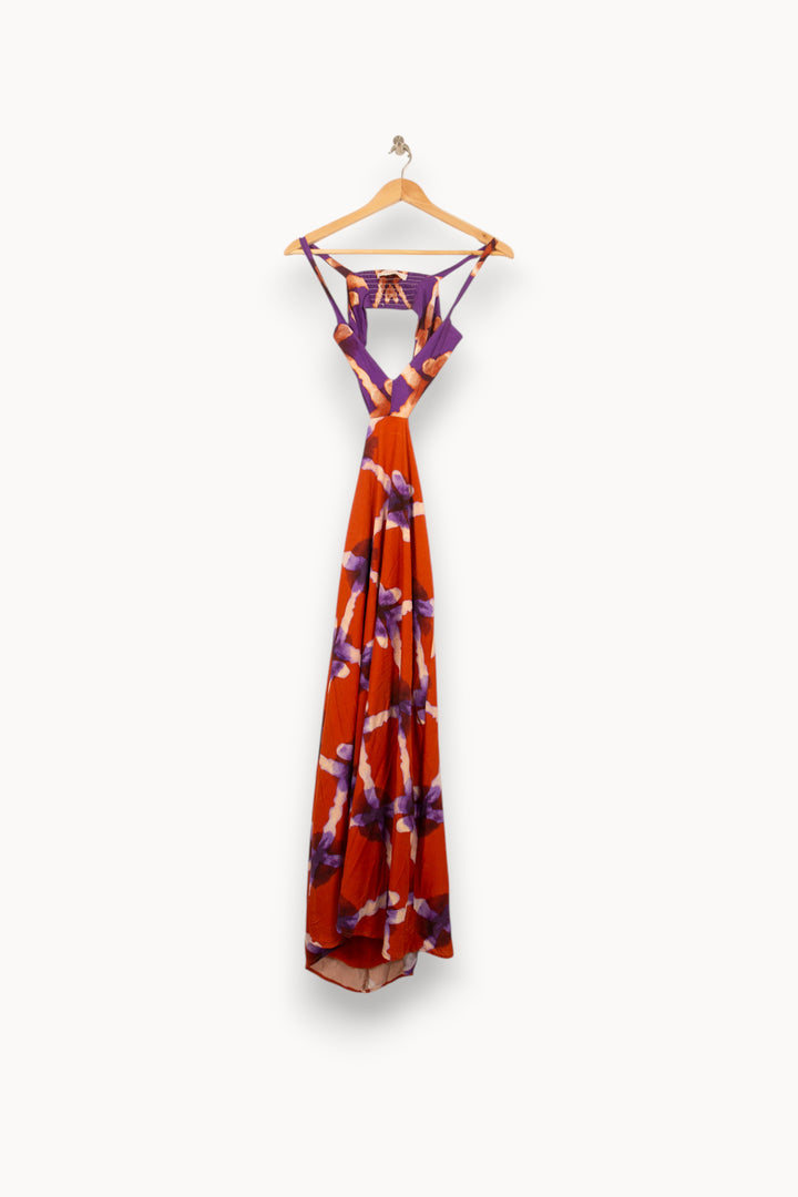 Robe Longue Orange et Violette - Taille XS/34 de la marque Imprevu | PARAD61560 - Vendu par Paradigme - Image 2