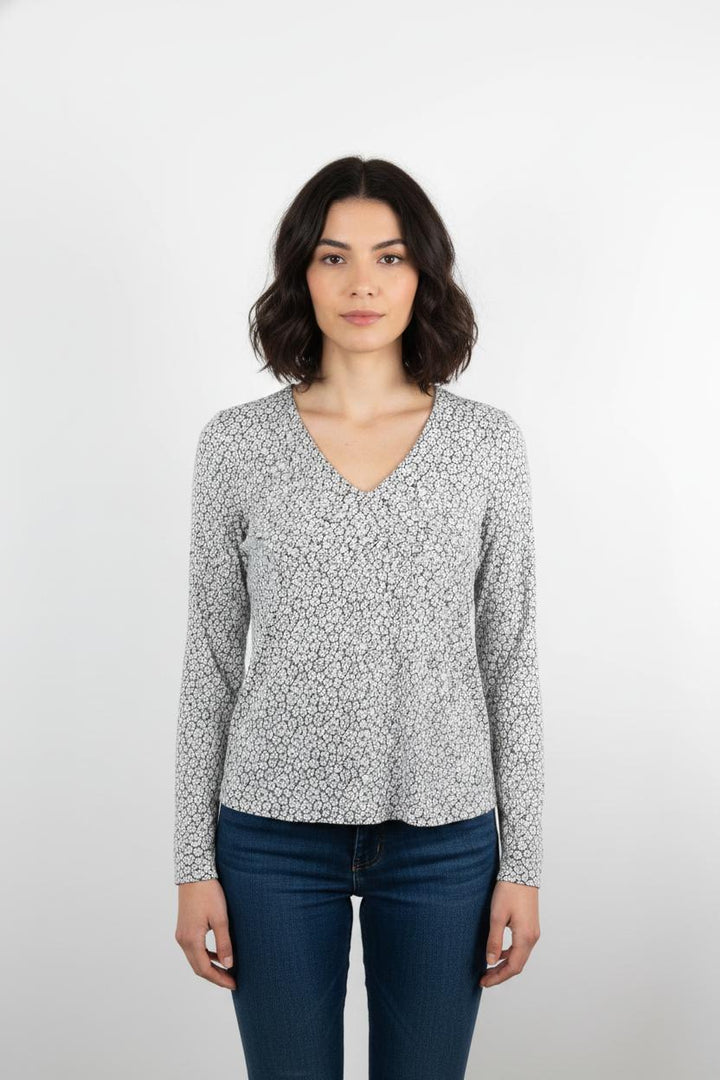 Blouse Blanche et Noire - Taille M/38