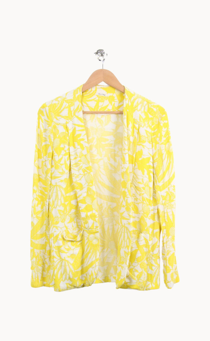 Blazer Jaune et Blanc - Taille M/38 de la marque American Vintage | PARAD61570 - Vendu par Paradigme - Image 2
