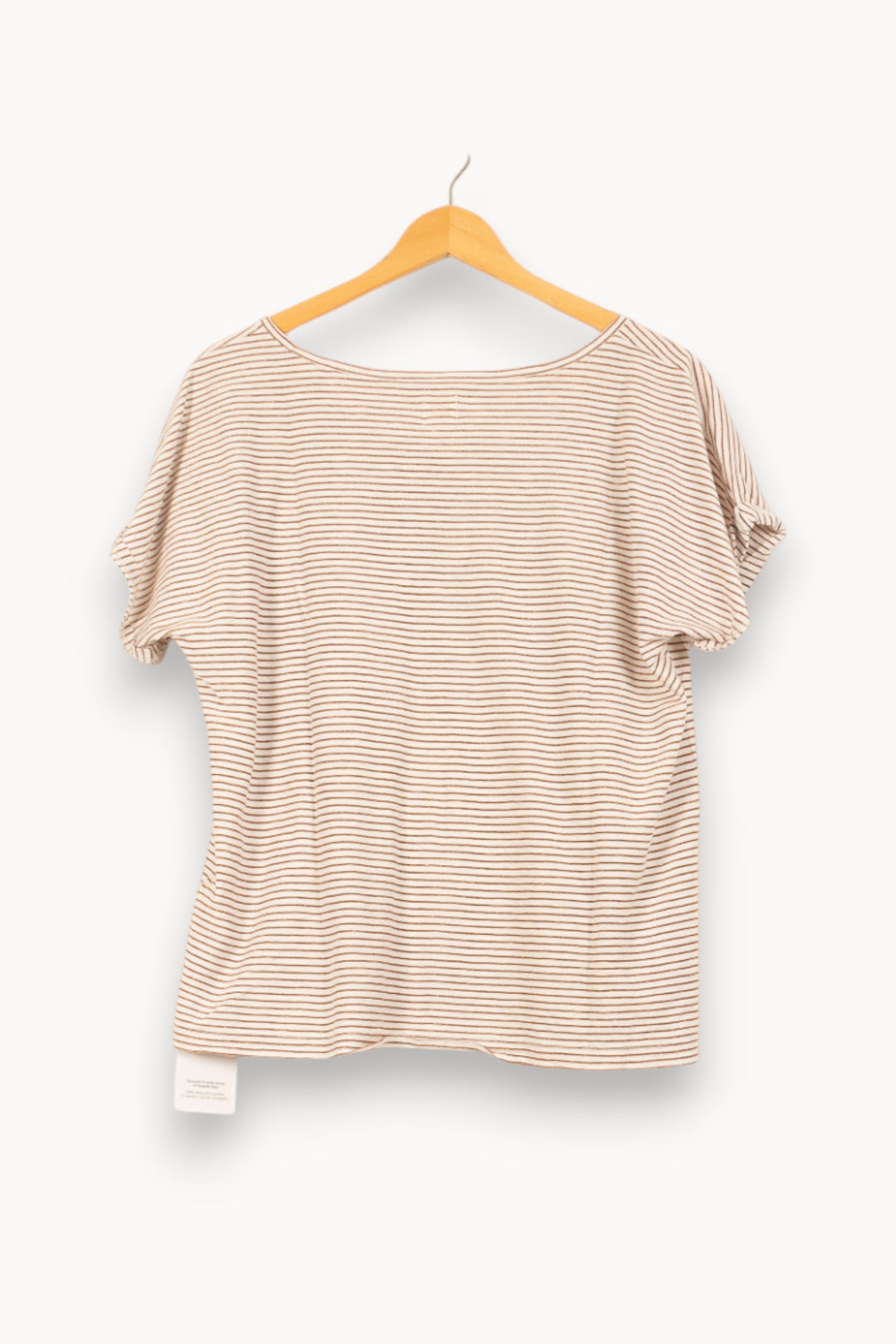 Tee-shirt Blanc et Beige - Taille L/40 de la marque Des petits hauts | PARAD61572 - Vendu par Paradigme - Image 4