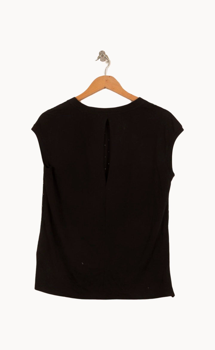 T-shirt Noir - Taille S/36 de la marque Sandro | PARAD61578 - Vendu par Paradigme - Image 4