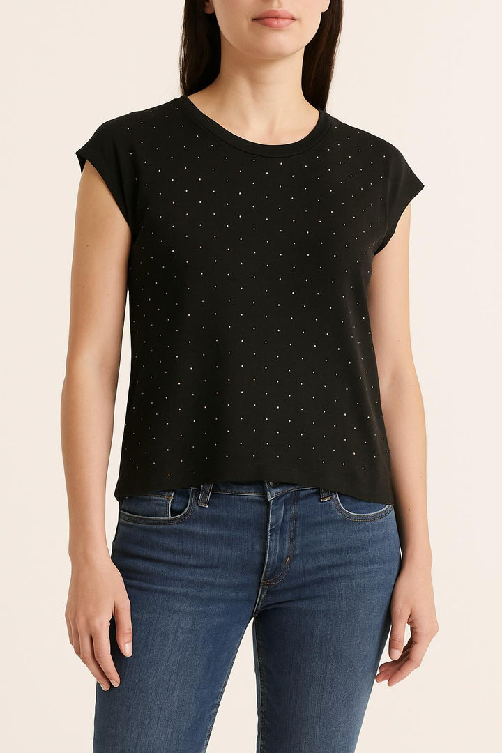 T-shirt Noir - Taille S/36 de la marque Sandro | PARAD61578 - Vendu par Paradigme - Image 1