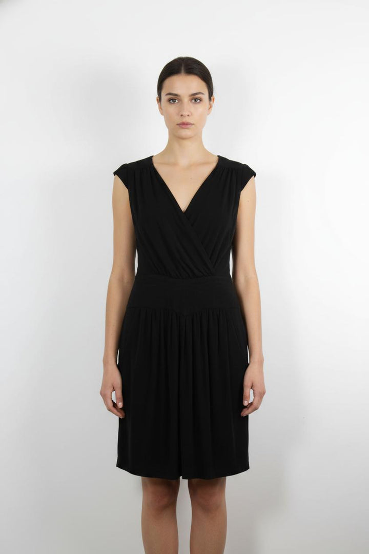 Robe Cache-Cœur Noire - Taille L/40