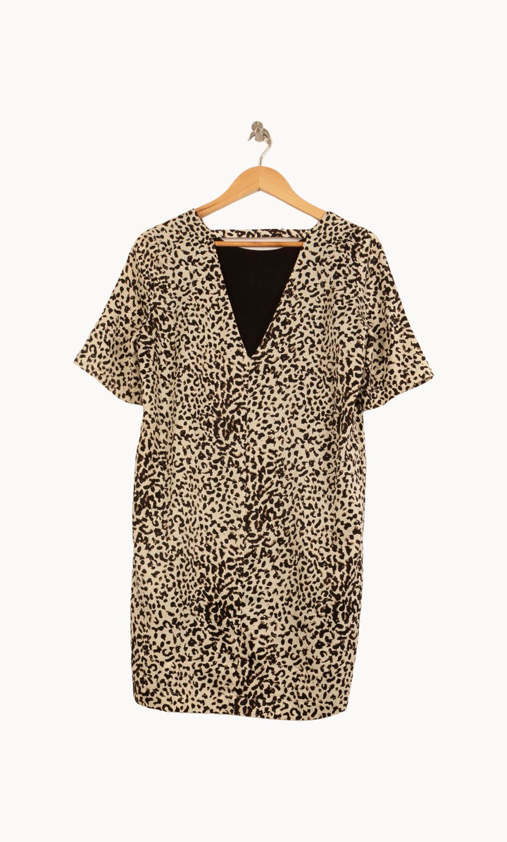 Robe Courte Beige et Noire - Taille S/36 de la marque Suncoo | PARAD61591 - Vendu par Paradigme - Image 4