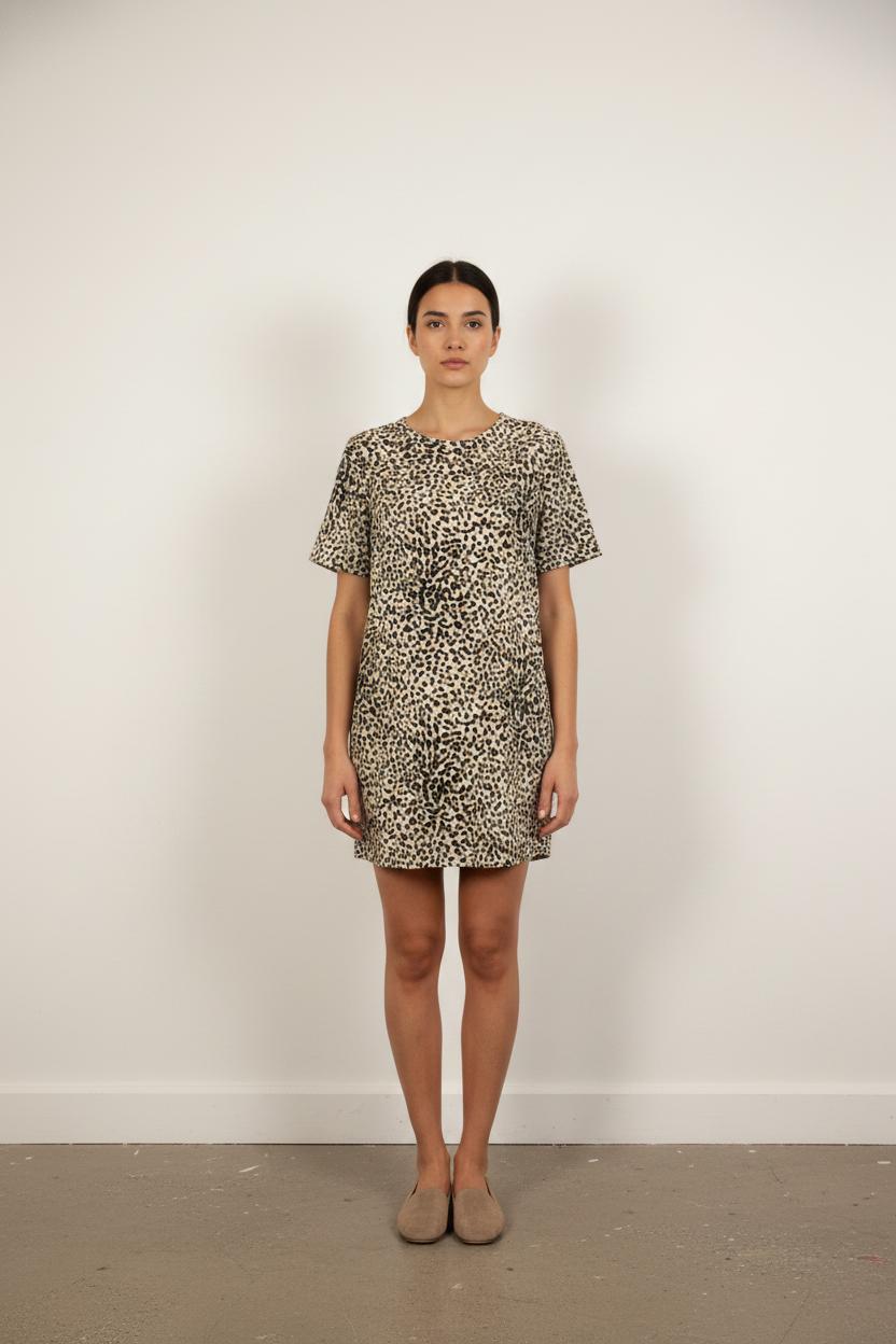 Robe Courte Beige et Noire - Taille S/36