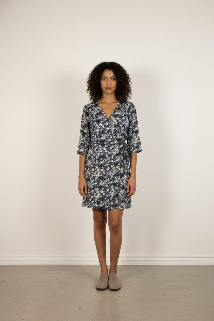 Robe Fleurie Bleue et Blanche - Taille S/36