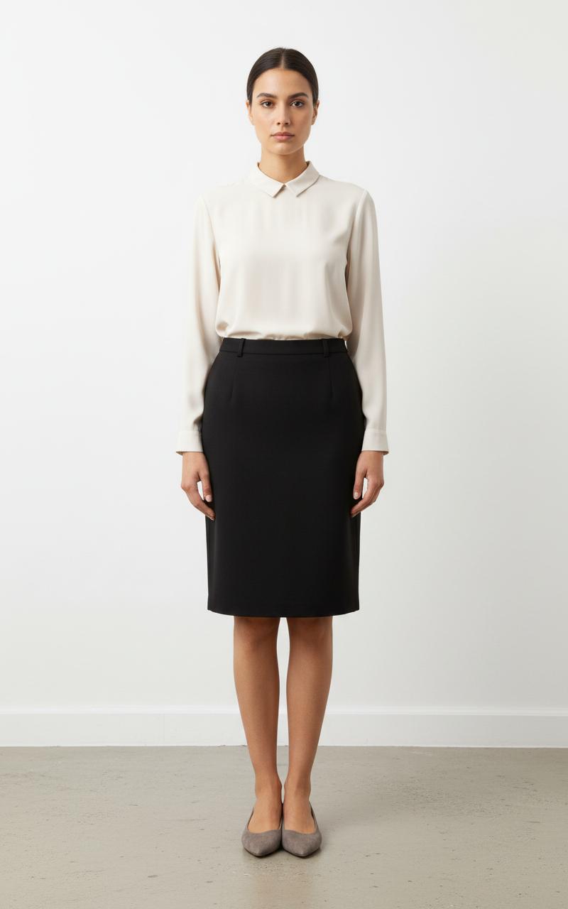 Jupe Droite Noire - Taille S/36