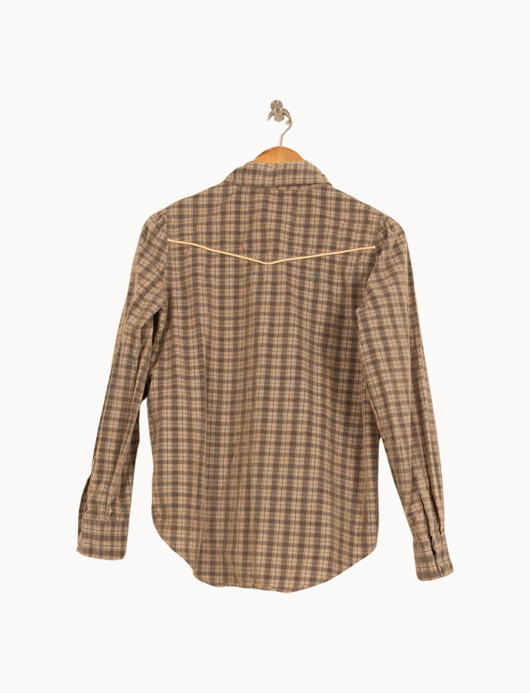 Chemise Carreaux Beige et Marron - Taille S/36 de la marque Bérénice | PARAD61612 - Vendu par Paradigme - Image 4
