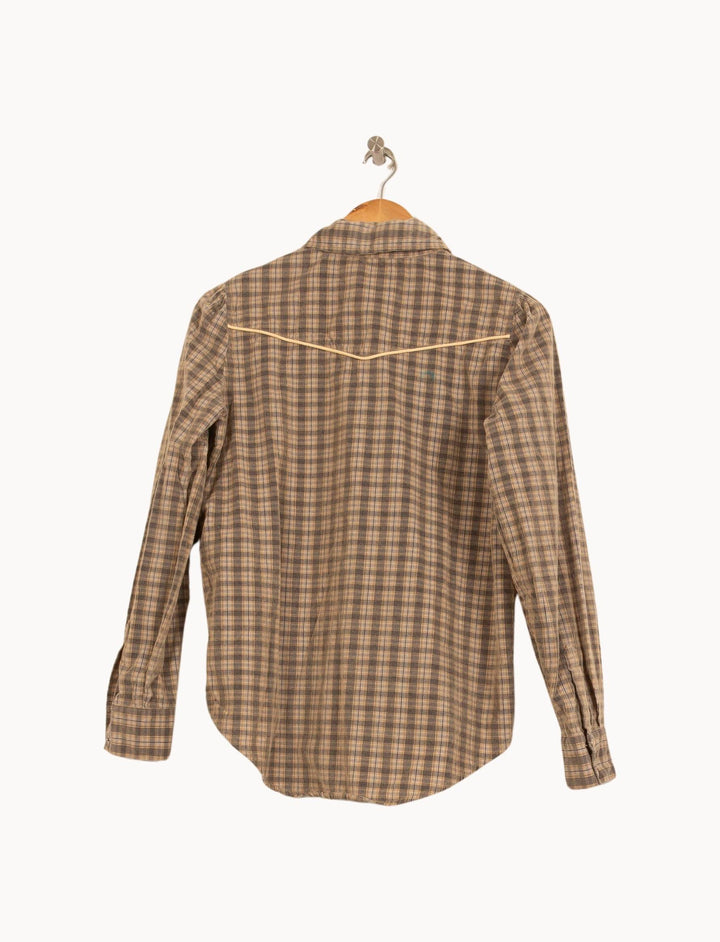 Chemise Carreaux Beige et Marron - Taille S/36 de la marque Bérénice | PARAD61612 - Vendu par Paradigme - Image 4