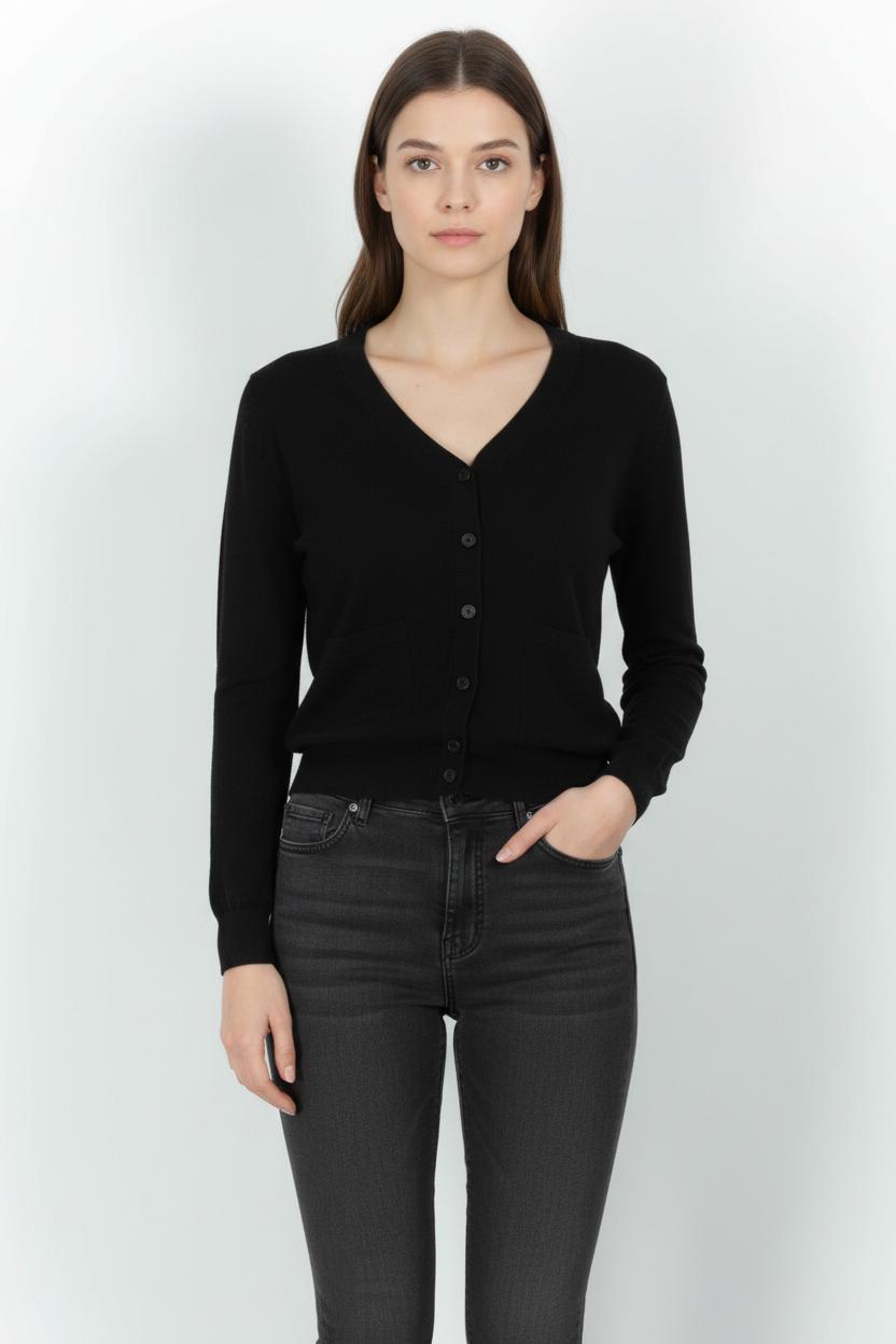 Cardigan Noir - Taille L/40 de la marque IKKS | PARAD61621 - Vendu par Paradigme - Image 1