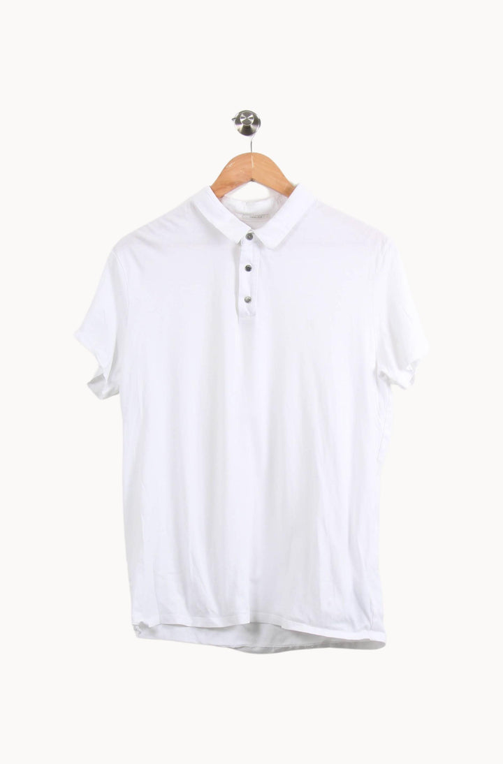 Polo Blanc - Taille L/40 de la marque IKKS | PARAD61622 - Vendu par Paradigme - Image 2