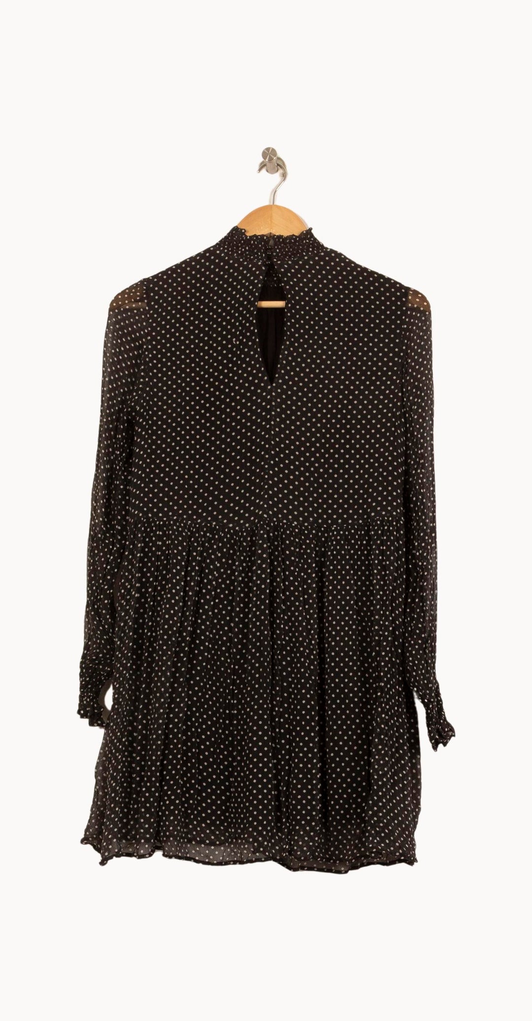 Robe Noire à Pois Blancs - Taille S/36 de la marque Sézane | PARAD61623 - Vendu par Paradigme - Image 4