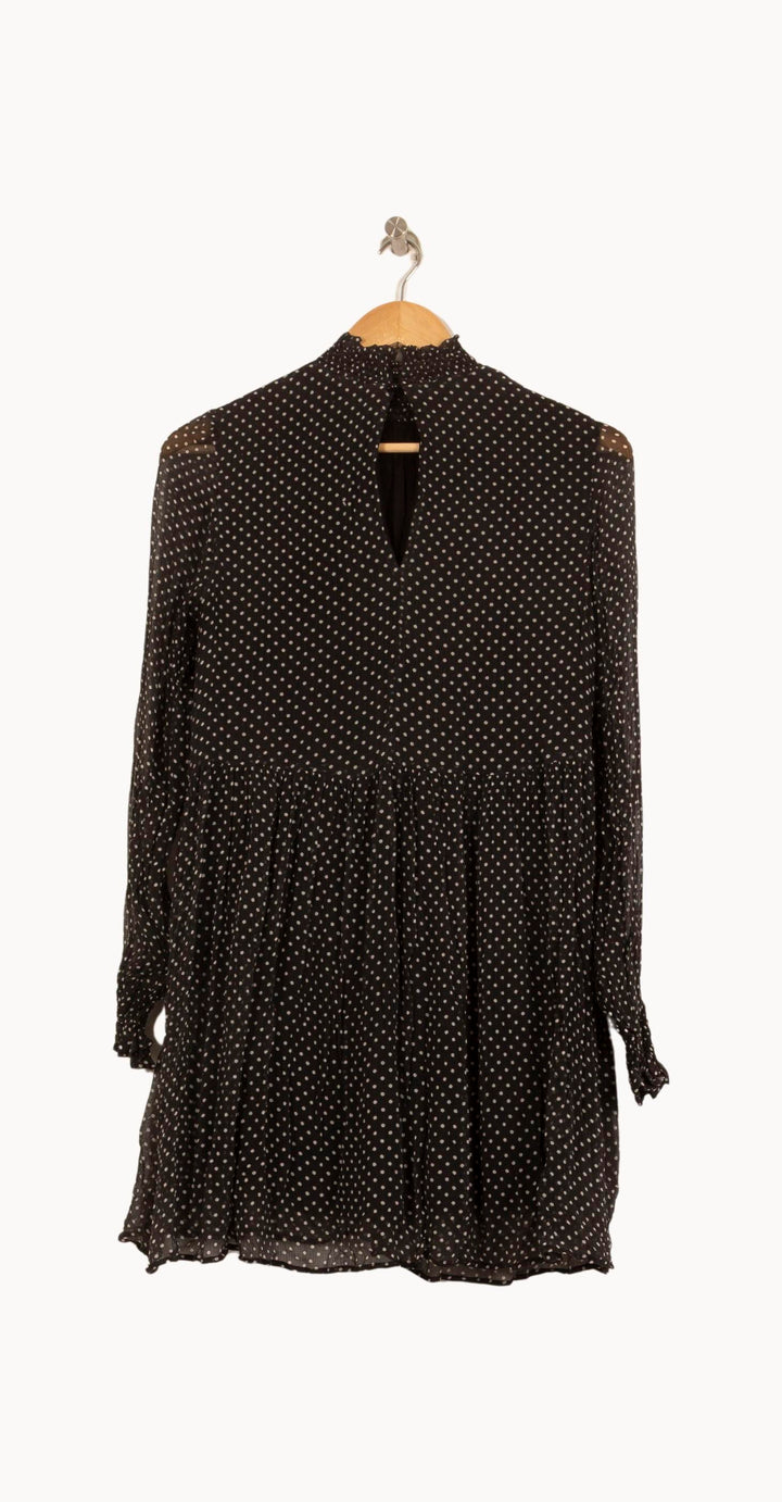 Robe Noire à Pois Blancs - Taille S/36 de la marque Sézane | PARAD61623 - Vendu par Paradigme - Image 4