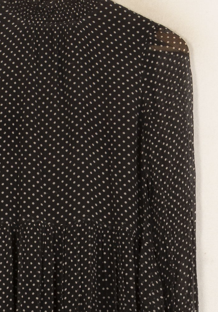 Robe Noire à Pois Blancs - Taille S/36 de la marque Sézane | PARAD61623 - Vendu par Paradigme - Image 3