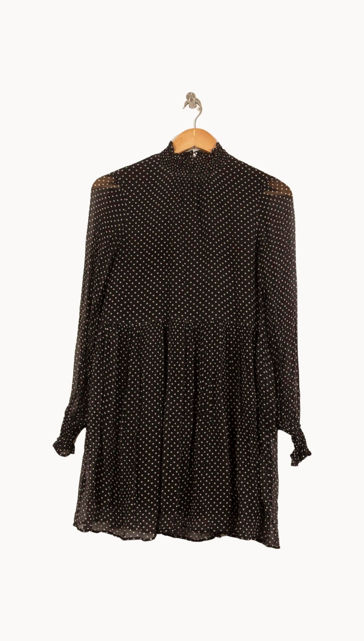 Robe Noire à Pois Blancs - Taille S/36 de la marque Sézane | PARAD61623 - Vendu par Paradigme - Image 2