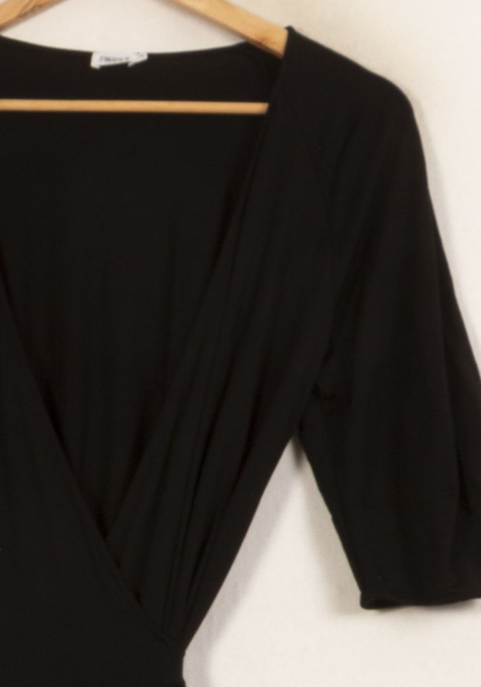 Robe Portefeuille Noire - Taille S/36 de la marque Filippa K | PARAD61625 - Vendu par Paradigme - Image 3