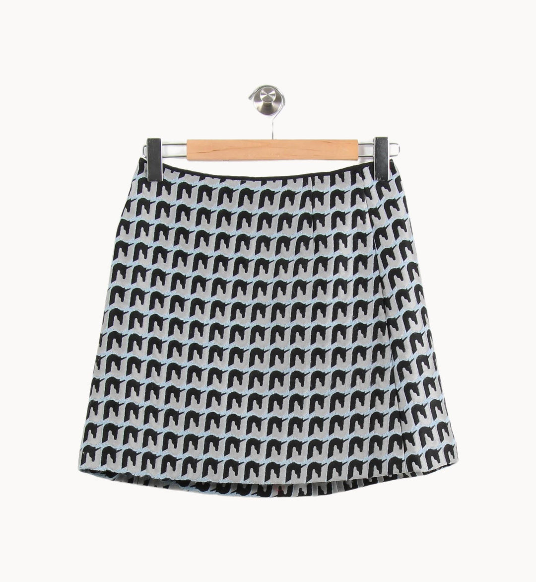 Jupe Courte Noire et Blanche - Taille M/38 de la marque Tara Jarmon | PARAD61634 - Vendu par Paradigme - Image 4