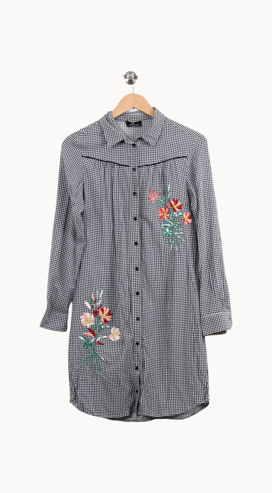 Robe Chemise Noire et Blanche - Taille S/36 de la marque One Step | PARAD61636 - Vendu par Paradigme - Image 2