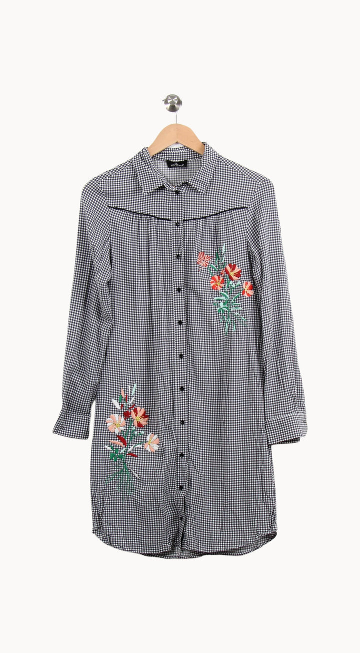 Robe Chemise Noire et Blanche - Taille S/36 de la marque One Step | PARAD61636 - Vendu par Paradigme - Image 2