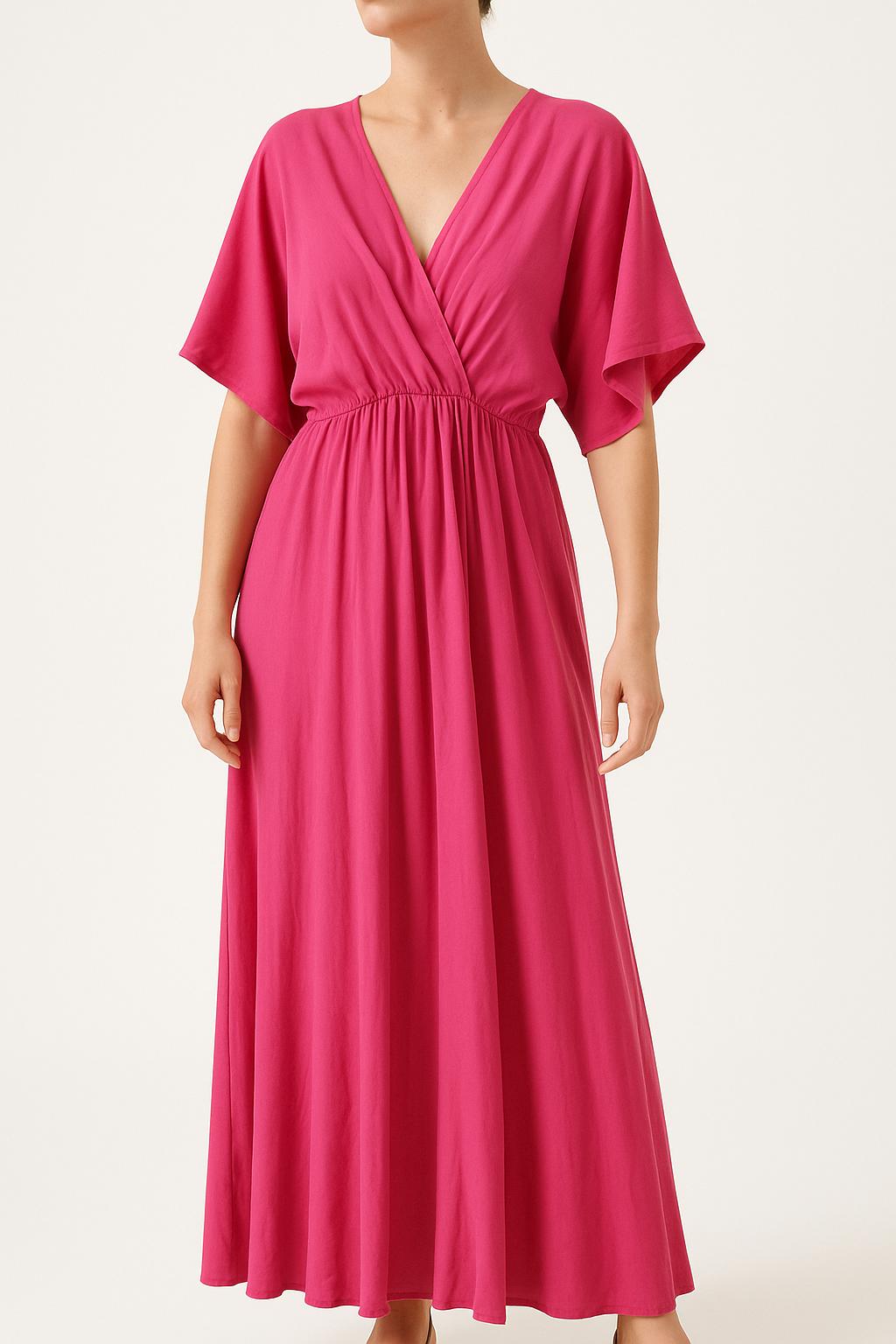 Robe Longue Rose - Taille M/38 de la marque Sud express | PARAD61637 - Vendu par Paradigme - Image 1