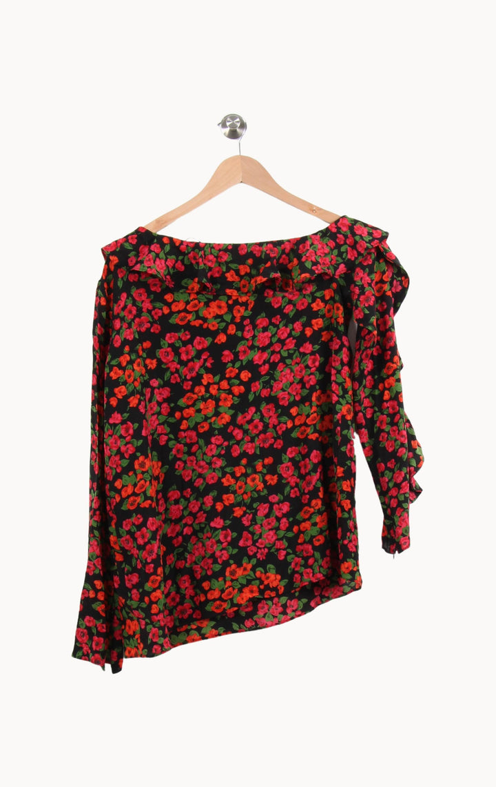 Blouse Noire et Fleurie - Taille M/38 de la marque The Kooples | PARAD61642 - Vendu par Paradigme - Image 4