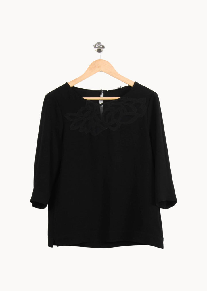 Blouse Noire - Taille M/38 de la marque Gerard Darel | PARAD61659 - Vendu par Paradigme - Image 2