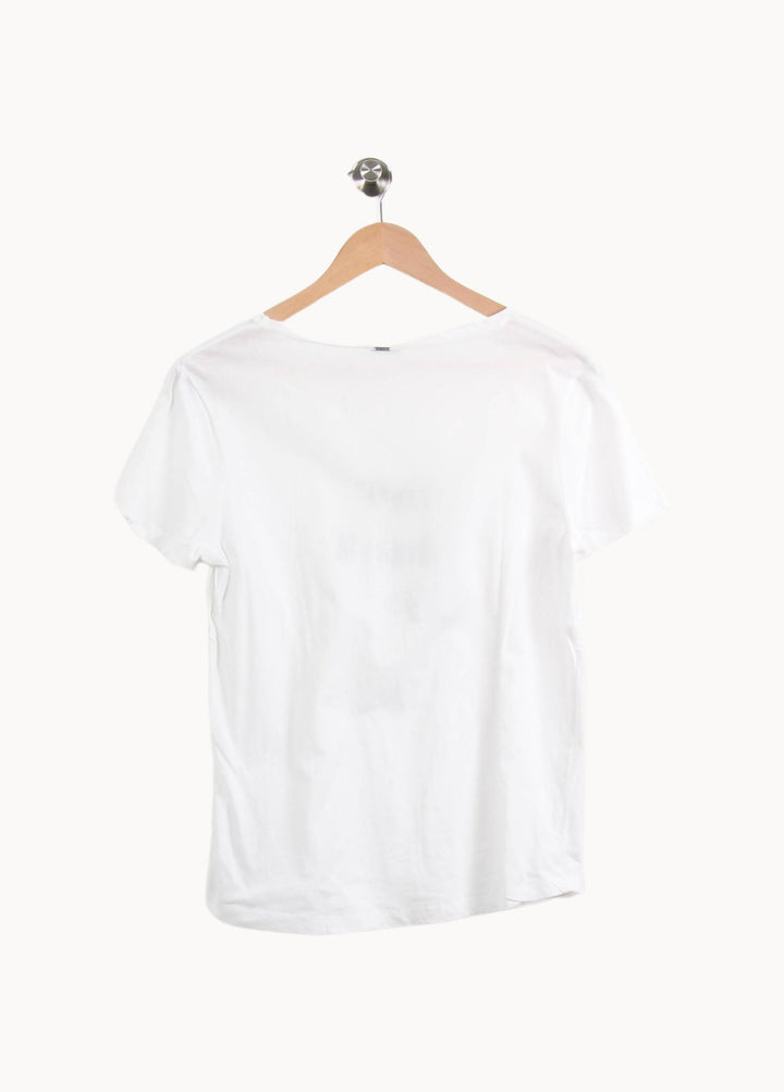 Tee-shirt Blanc - Taille M/38 de la marque IKKS | PARAD61660 - Vendu par Paradigme - Image 4