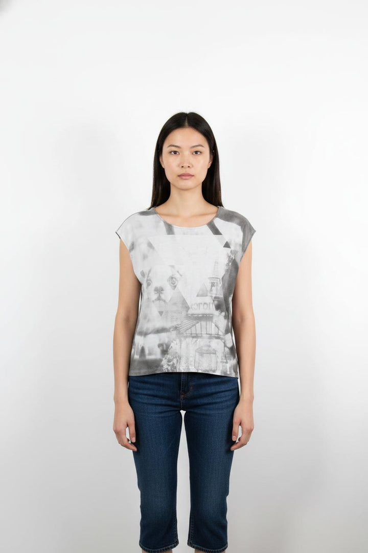 Tee-shirt Gris et Blanc - Taille S/36