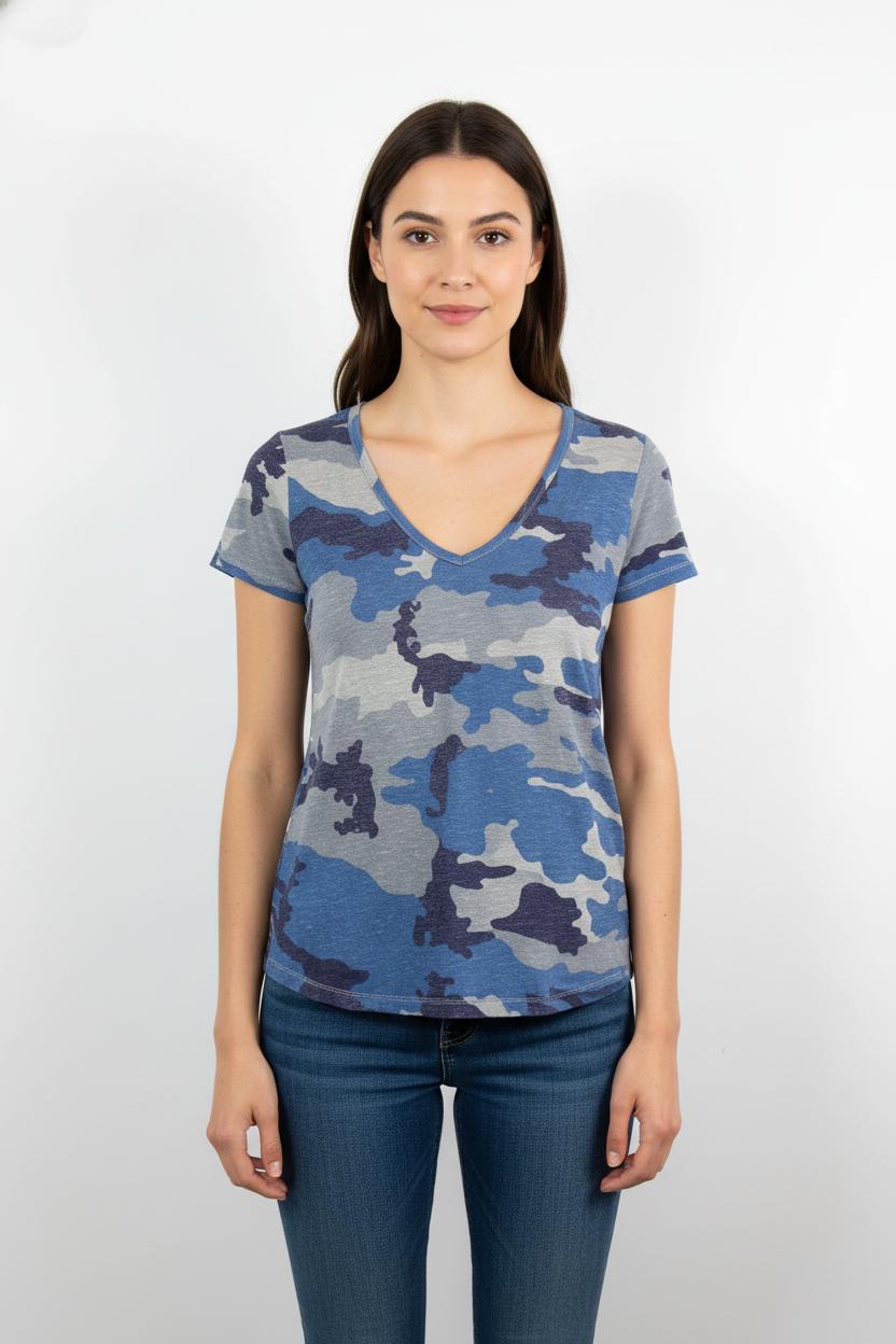 Tee-shirt Bleu et Gris - Taille S/36