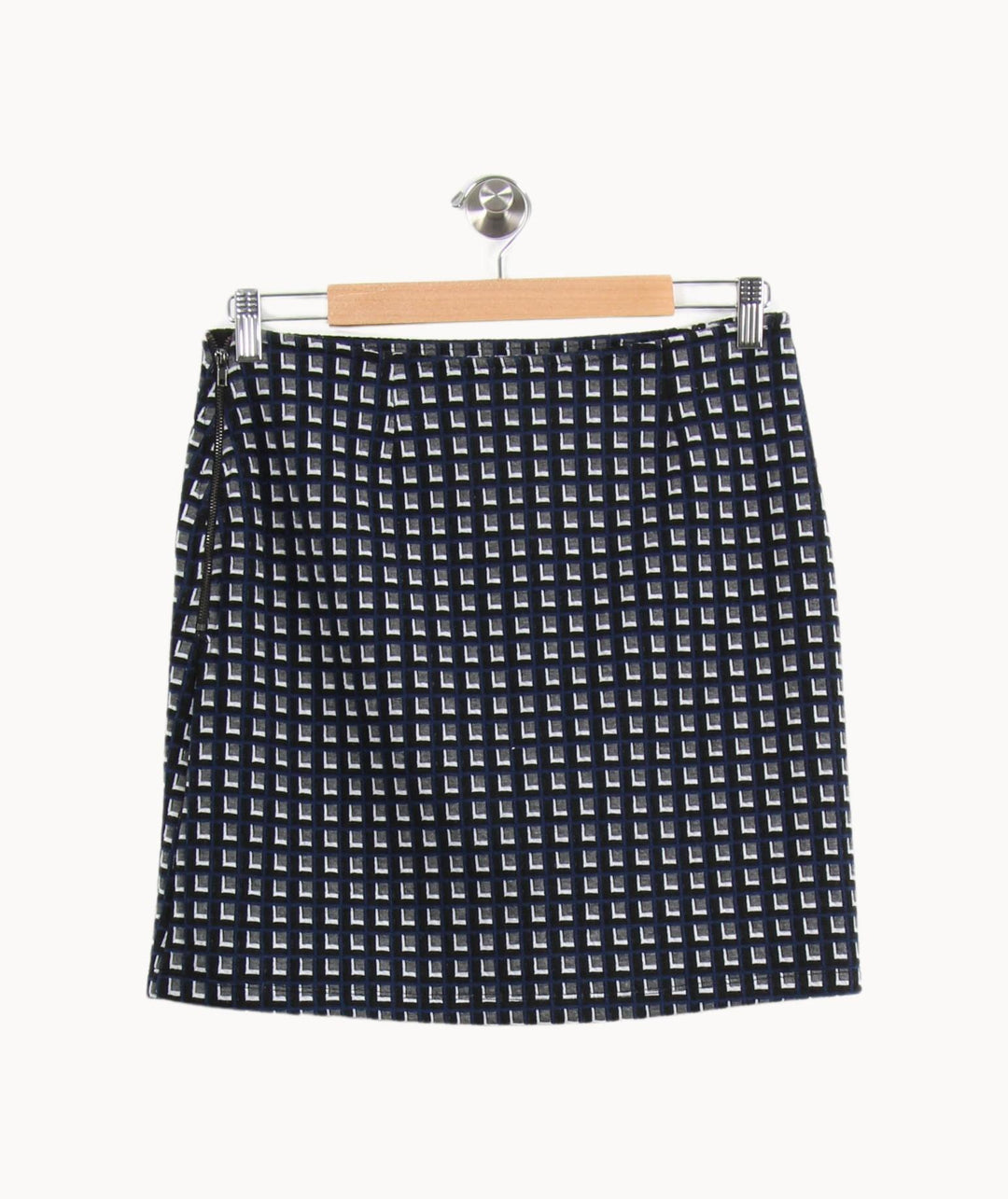 Jupe Droite Bleu et Blanc - Taille S/36 de la marque La Fée Maraboutée | PARAD61678 - Vendu par Paradigme - Image 4
