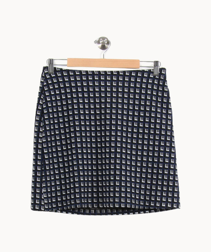 Jupe Droite Bleu et Blanc - Taille S/36 de la marque La Fée Maraboutée | PARAD61678 - Vendu par Paradigme - Image 2