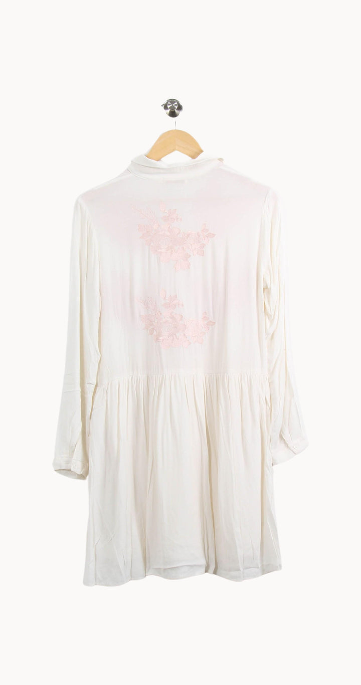 Robe Chemise Blanche et Rose - Taille S/36 de la marque La Petite Etoile | PARAD61684 - Vendu par Paradigme - Image 4