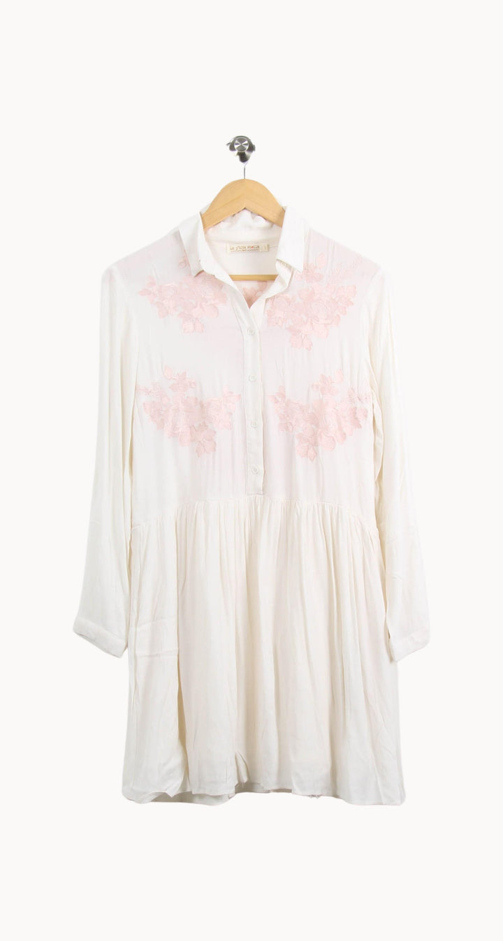 Robe Chemise Blanche et Rose - Taille S/36 de la marque La Petite Etoile | PARAD61684 - Vendu par Paradigme - Image 2