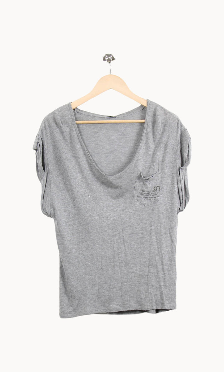 Tee-shirt Gris - Taille S/36 de la marque IKKS | PARAD61694 - Vendu par Paradigme - Image 2